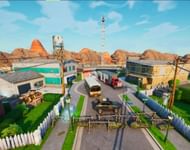 The Nuketown Gun Game Fortnite map (Image via Epic Games)